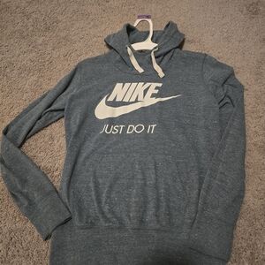 Nike Women's Blue Hoodie Light Sweater